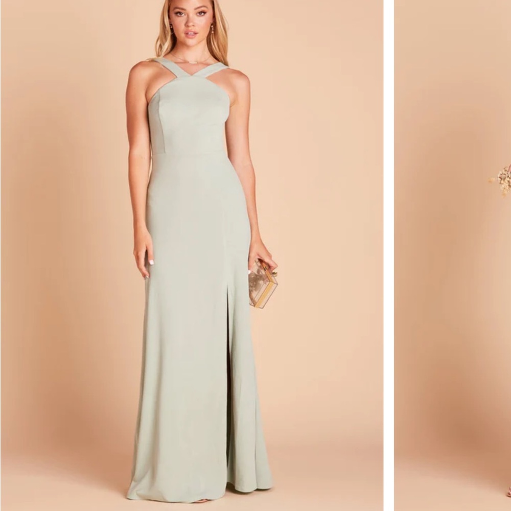 Sage Light Green, Birdie Grey bridesmaid formal prom dress